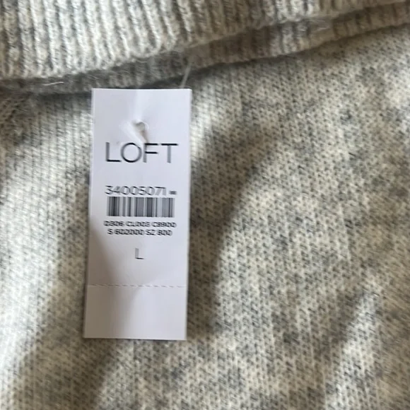 New with tags - “loft oatmeal colored sweater - Picture 3 of 3